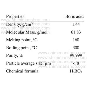 مشخصات اسید بوریک | خرید اسید بوریک ترک از فروشگاه اینترنتی شیمی من
