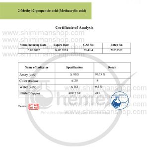 مشخصات متاکریلیک اسید چینی | chemex در فروشگاه شیمی من