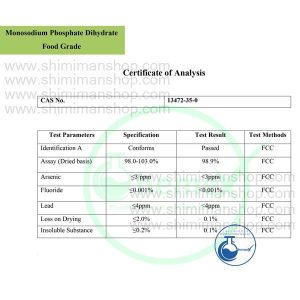 مشخصات مونو سدیم فسفات چینی | chemex در فروشگاه شیمی من