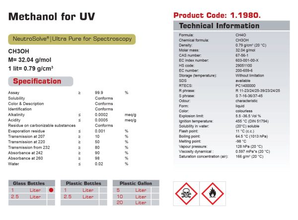 قیمت|خرید|فروش|متانول (گرید Uv)|نوترون