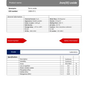 آهن (III) اکساید گرید Laboratory | دکتر مجللی