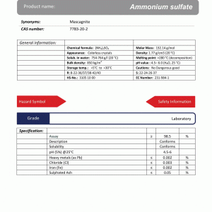 آمونیوم سولفات گرید Laboratory | دکتر مجللی
