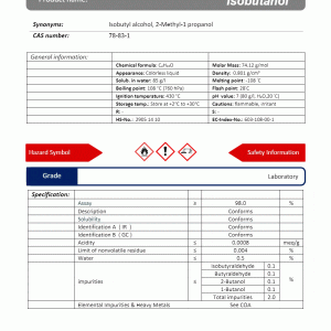ايزوبوتانول گرید Laboratory | دکتر مجللی