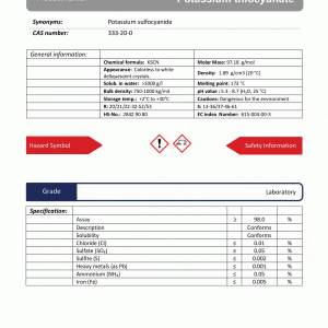 پتاسیم تیوسیانات گرید Laboratory | دکتر مجللی