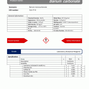 باریم کربنات گرید Laboratory | دکتر مجللی