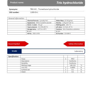تریس هیدروکلراید گرید Laboratory | دکتر مجللی