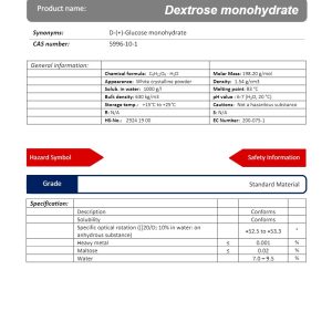 دکستروز ۱ آبه گرید Standard Material | دکتر مجللی