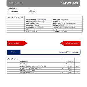 فوشین اسید گرید Indicator | دکتر مجللی